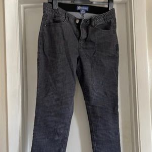 "Ab"solution® Slim Straight Plaid Raw Hem Pant